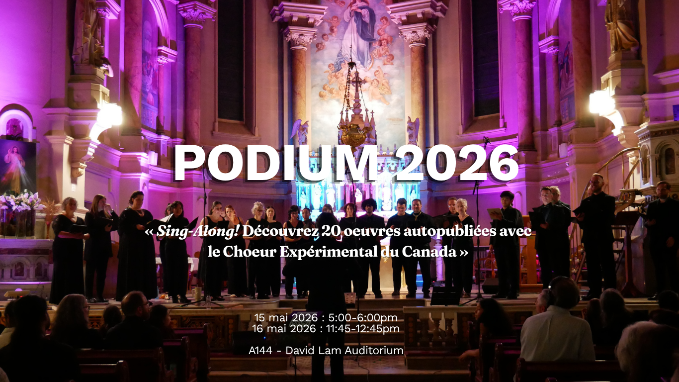 « Sing-Along! Découvrez 20 oeuvres autopubliées avec le Choeur Expérimental du Canada »